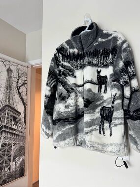 Vintage 1990’s Coastlines Deer Pack sherpa oversized fit size S